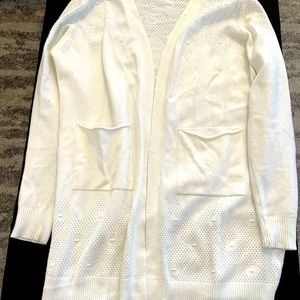 White Duster Sweater